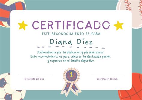 Explorá nuestras plantillas de certificados de deporte Canva