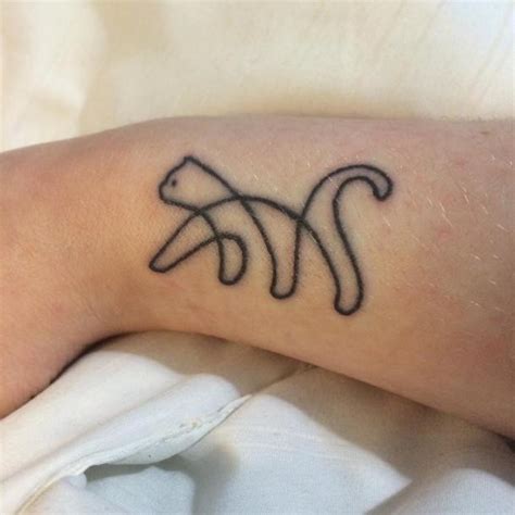 Abstract Kitty Tattoo Idea