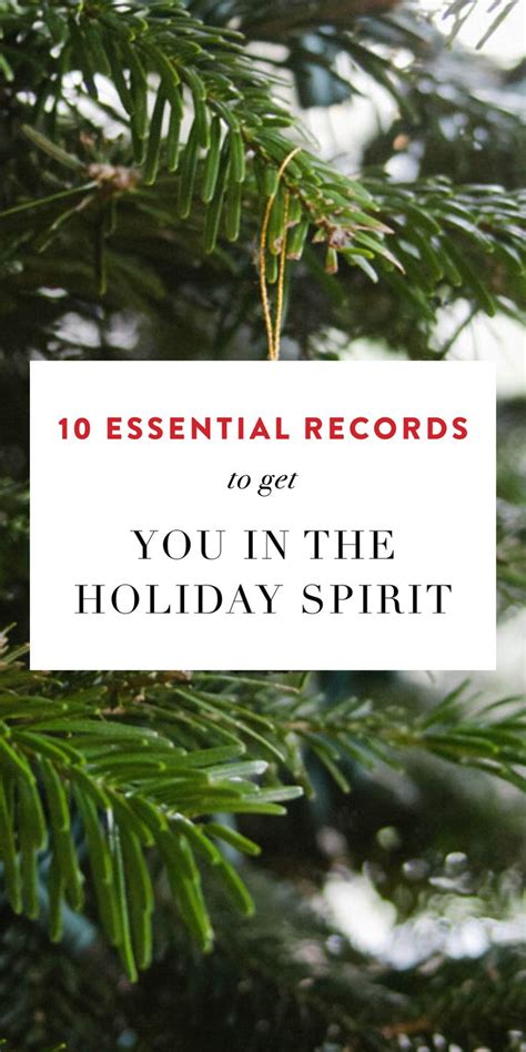 10 Records To Get You In The Holiday Spirit Holiday Spirit Christmas