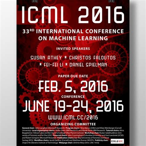 Design A Poster For The Rd International Conference On Machine