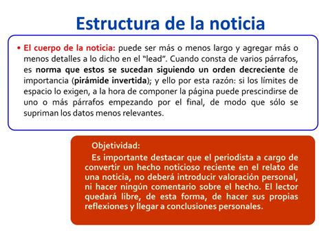 Ppt Caracter Sticas Y Estructura De La Noticia Powerpoint