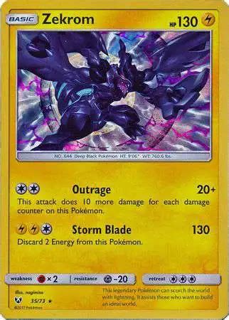 Pokemon Trading Card Game Shining Legends Single Card Rare Holo Zekrom