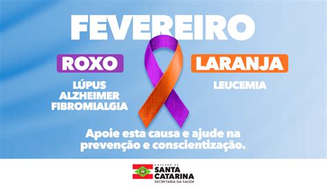 Fevereiro Roxo e Laranja mês de conscientização sobre lúpus