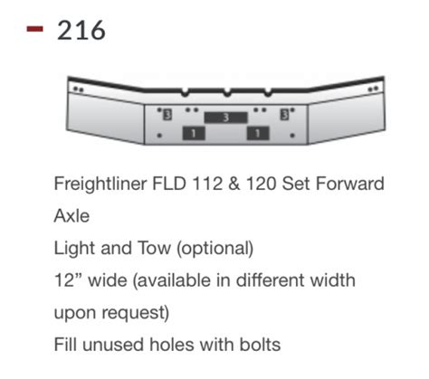 Freightliner Fld 112 Bumper Fld 120 Bumper Set Forward Axle