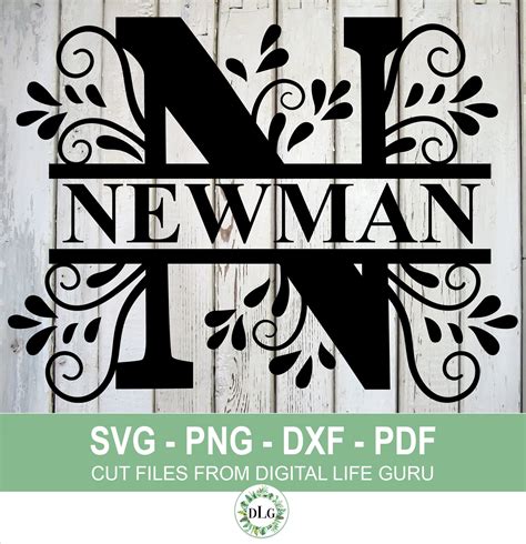 N-split Font SVG, Monogram SVG, N Letter, DXF Downloadable File ...