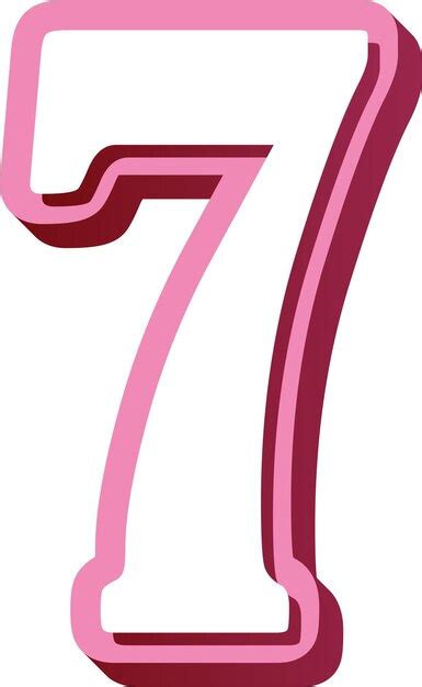 Red Number Seven With Lights Png Clip Art Image Gallery Clip Art