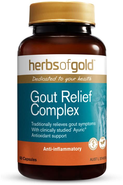 Herbs Of Gold Gout Relief Complex 35 To 40 Off Rrp Australian Vitamins