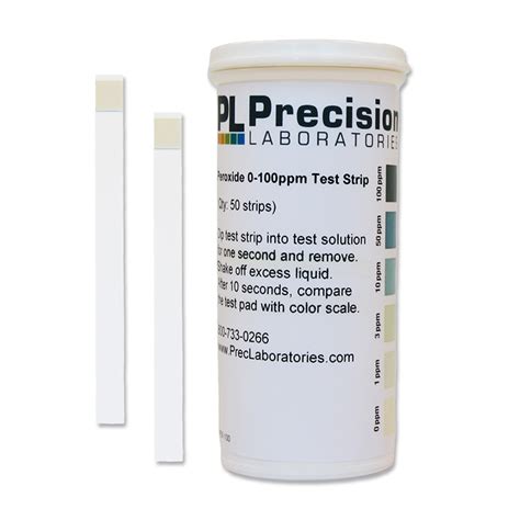 Low Level Peroxide Test Strip Ppm Precision Laboratories Test Strips