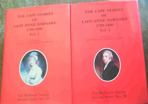 The Cape Diaries Of Lady Anne Barnard 1799 1800 Volume 1 And 2 Van