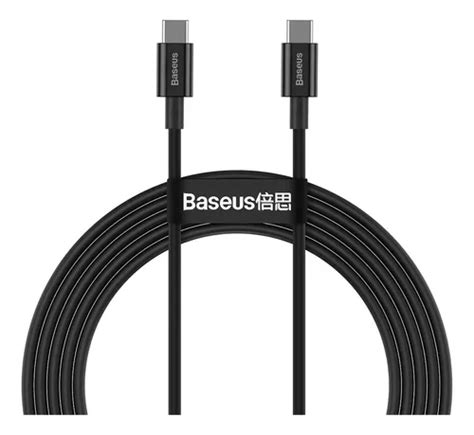 Cabo Turbo Usb C P Usb C Baseus Superior Series W M Cor Preto