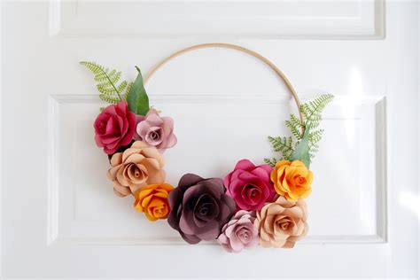 Diy Paper Flower Wreath Julianna Strickland