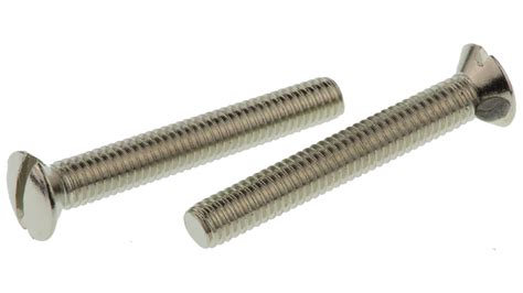 Rs Pro Slot Raised Countersunk Brass Machine Screws Din 964 M3 5x25mm Rs