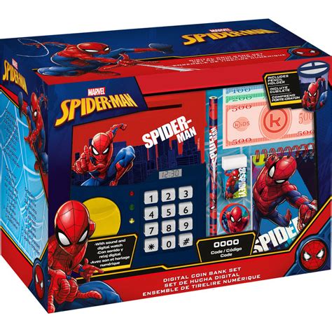 Hucha Spiderman Marvel Con C Digo Y Reloj Tienda Online De Regalos Y