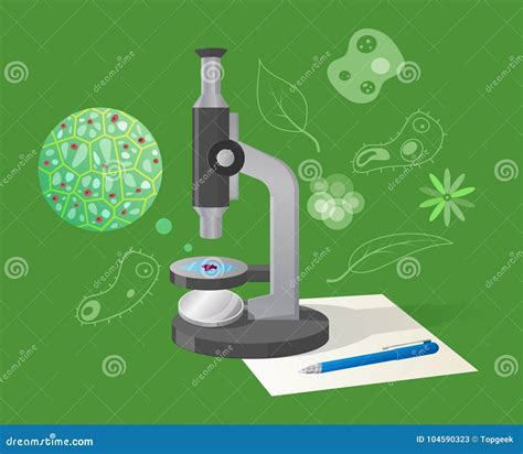 Biological Examination Cartoon Style Illustration