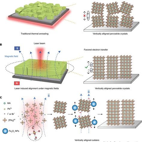 A B Schematic Diagrams Of Directional Growth Of Perovskite Crystal