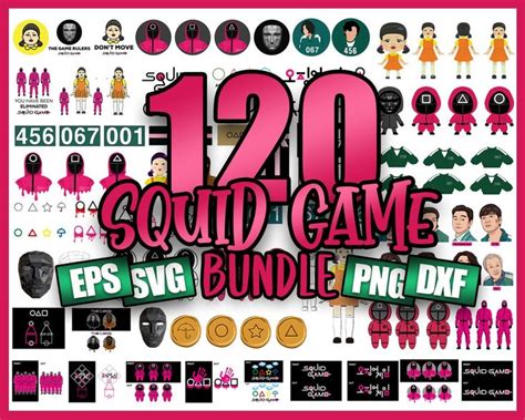 120 Squid Game Bundle Svg Squid Game Svg Game Svg