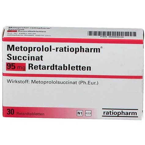 Metoprolol-ratiopharm® Succinat 95 mg 30 St - shop-apotheke.com
