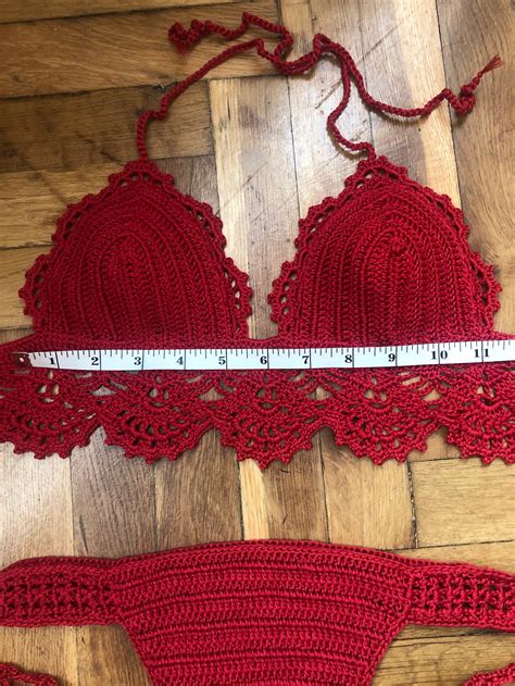 Crochet Bikini Set Sexy Swimwear Set Knitted Swimsuit Brazilian Bottom Handmade Bathing Suit