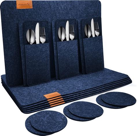 Shinfly Tischsets Abwaschbar Platzsets Aus Filz Er Set Abwischbar