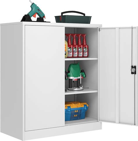 Lissimo Metal Cabinetlockable Storage Cabinet With 2 Doors