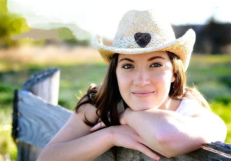 Day Dreaming Fence Female Models Hats Cowgirl Ranch Fun