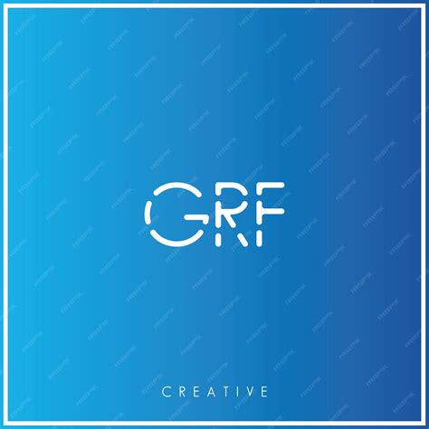 Premium Vector | Grf premium vector latter logo design creative logo ...