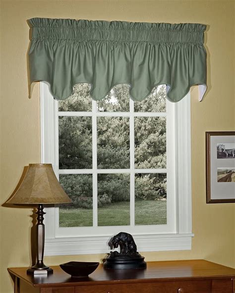 Sterling Lined Scalloped Valance - 82x17 | Pretty Windows