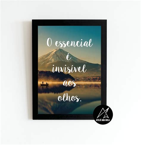 Quadro Decorativo o Essencial É Invisível aos Olhos 33x24cm