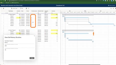 Smartsheets Baseline Function Is Useful For Checking Differences From