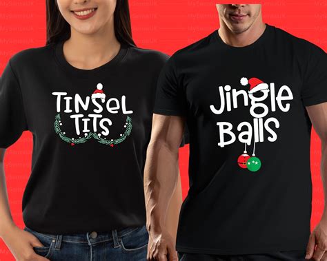 Jingle Balls Svg Tinsel Tits Svg Funny Christmas Couples Shirt Svg Chest Nuts Svg Png Files
