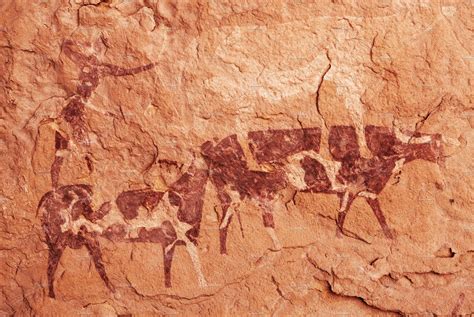 Rock Paintings Of Tassili N Ajjer A Containing Africa Ajjer And Algeria Arts And Entertainment