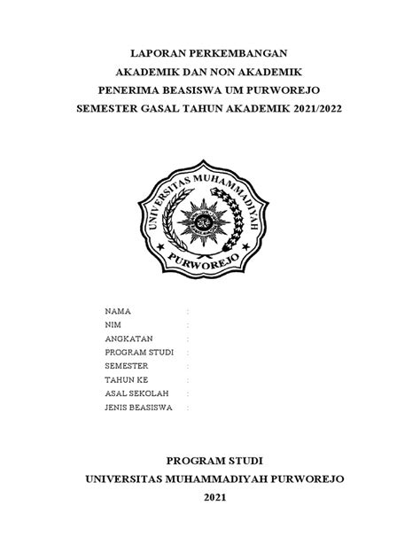 Laporan Perkembangan Studi Pdf