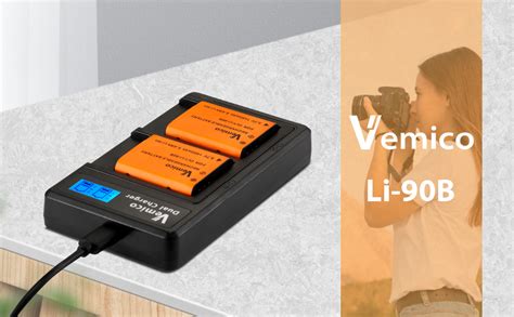 Amazon Vemico Li B Li B Battery Charger Set X Mah