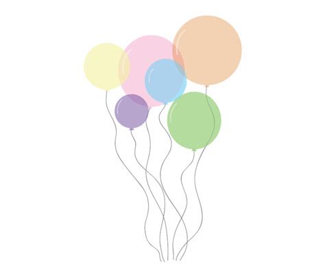 Pastels Colors Balloons Cake Happybirthday Happyday Transparent