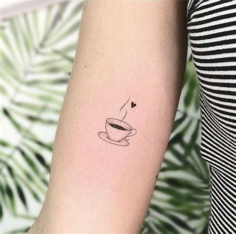 Minimalist Coffee Cup Tattoo Cofeese