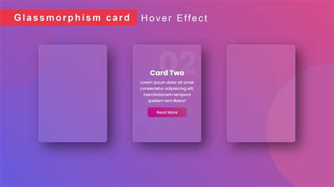 Real Glass Morphism Card Hover Effects Html Css Glass Morphism Card Effects Youtube