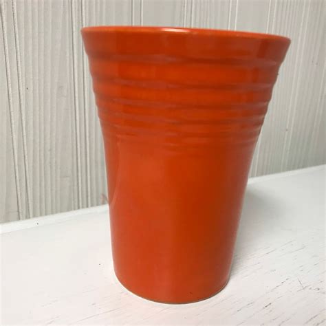 Vintage Fiesta Radioactive Red Water Tumbler Fiestaware Etsy