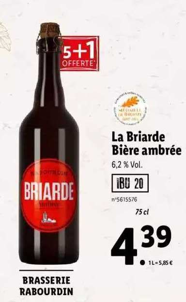 Promo La Briarde Bière Ambrée chez Lidl iCatalogue fr