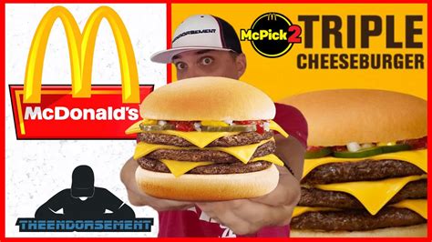 Mcdonalds ® Triple Cheeseburger Review Theendorsement Youtube