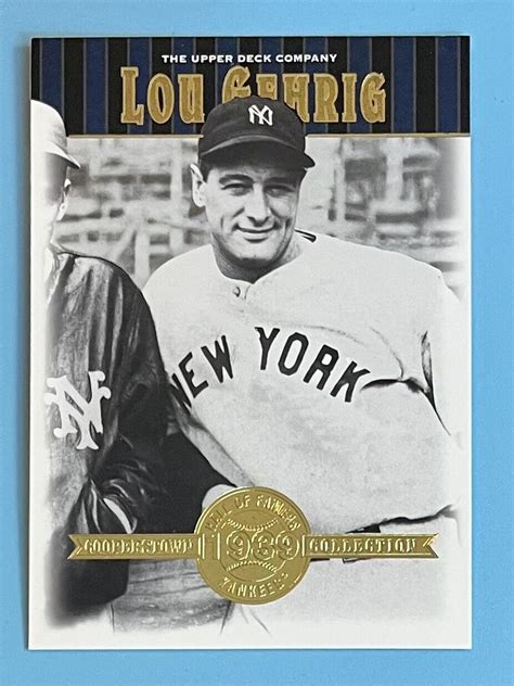 2001 Upper Deck Hall Of Famers 48 LOU GEHRIG New York Yankees 1939 EBay