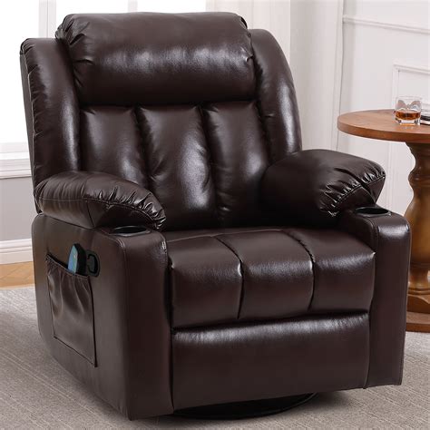 Ketaiyou Rocker Recliner Chair For Adults Overstuffed Large Manual Recliner Swivel Glider With