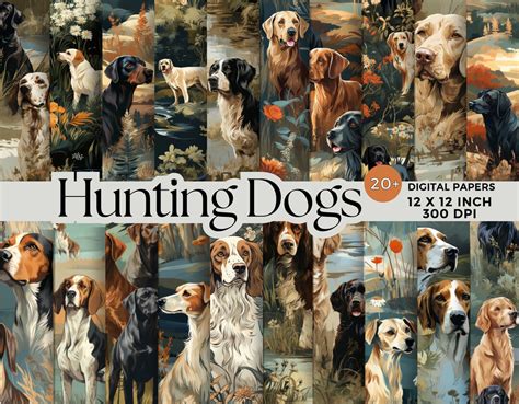 Hunting Dogs Png Seamless Images BUNDLE of 20 High Resolution Ideal for ...