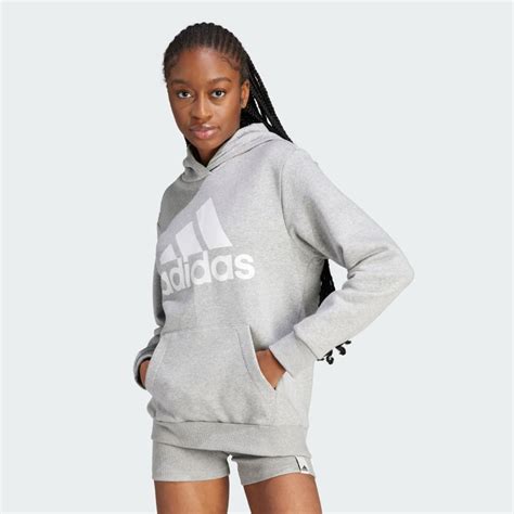 adidas Essentials Logo Boyfriend Fleece Hoodie - Grey | adidas Deutschland