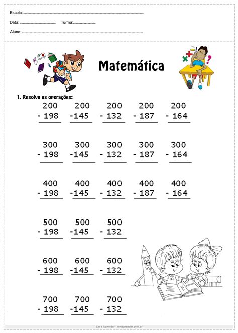 Atividades De Matemática Problemas 4 Ano