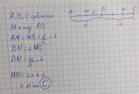 in figura alăturată sunt reprezentate punctele A B C coliniare in