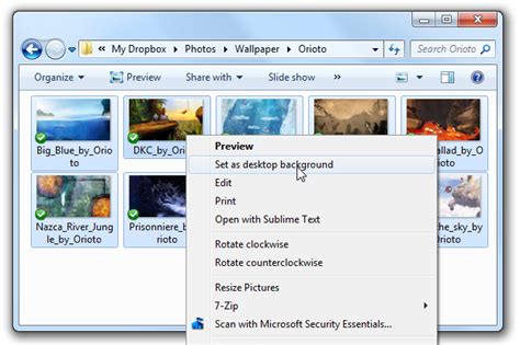 Picture Slideshow In Desktop Background On Windows 7