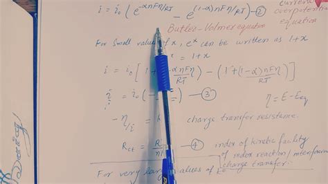 Part 10 Electrode Kinetics Tafel Equation Youtube