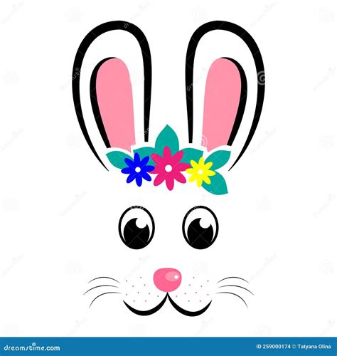 Kawaii Easter Bunny Vector Illustration Stock Vector Illustration Of Hare Religion 259000174