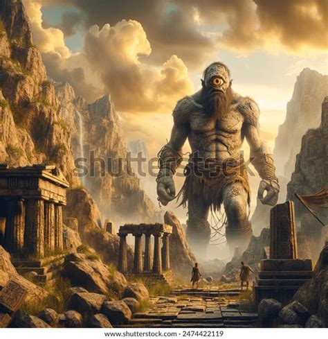 Cyclops Giant Ancient Greek Setting Mythical AI-generated image ...