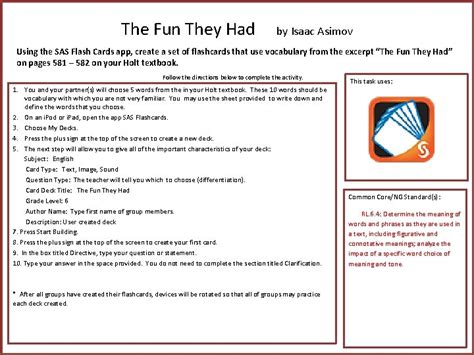 The Fun They Had By Isaac Asimov Using